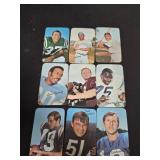 Vintage 1970 Topps super football cards 9 cards