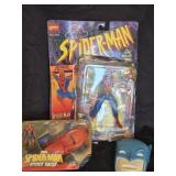 Lot of 4 Spider-Man and batman collectibles