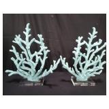 Pair of 2 Gallerie faux coral Celeste on bases