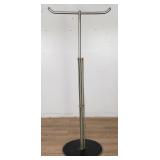 Art deco aluminum and metal coat rack