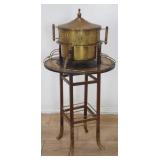 Antique brass chafing dish