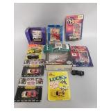 Group of Nascar toys