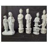 Group of Asian white porcelain figurines