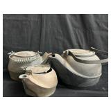 Group of cast iron tea kettles