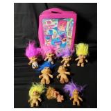 Treasure Trolls case with 9 Trolls