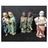 Group of vintage Asian porcelain figurines