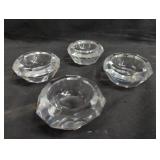 Group of signed crystal miniature ashtrays