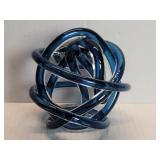 Hand blown glass knot sculpture