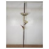 Mid-century modern fiberglass and metal pole lamp