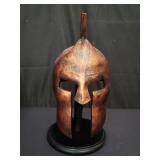 Composite spartan warrior helmet with stand