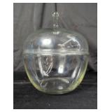 Large glass apple canister