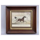 Framed vintage Currier & Ives print