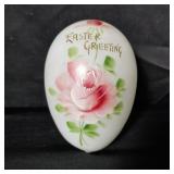 Large antique milk glass Easter egg
