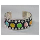 Sterling silver Taxco "Mexico" bracelet with 11