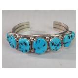 Sterling silver and turquoise Navajo style