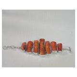 Sterling silver and coral bracelet