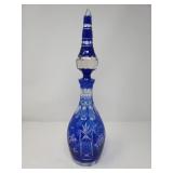 Vintage bohemian cut crystal decanter