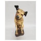 Vintage chalk dog figurine