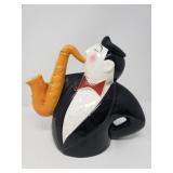 Vintage clay art jazz series saxophone teapot