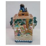 Japanese hand painted porcelain incense burner