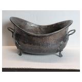 Vintage brass footed planter