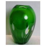 Hand blown glass floral vase