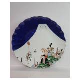 Antique Japanese hand painted porcelain charger