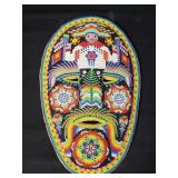 Hector Ortiz handmade huichol beaded mask