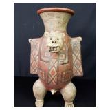Pre-Columbian style terracotta jaguar effigy