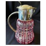 Antique Saint-Louis-style cut crystal pitcher