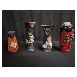 Group of Sumida Gawa pottery vase