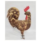 Large folk art metal rooster