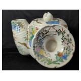 Vintage  large Japanese clay tea pot planter