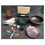 Box of misc. trinket box, bowl, plate etc...
