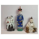 Three Asian porcelain and ceramic figures