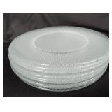 Limelight Kosta-Boda style glass dinner plates