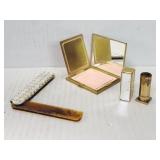 Vintage comb, lipstick holder and compact