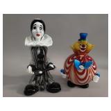 Pair of Murano style hand blown clowns