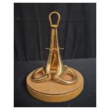 Vintage gucci gold plated horsebit 3-pipe rack