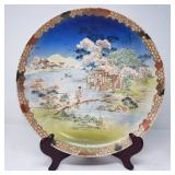 Vintage Japanese hand painted porcelain charger