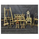 Group of brass stands