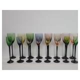 Sixteen Portuguese liquor glasses