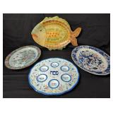 Group of ceramic and porcelain trays