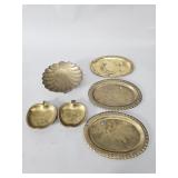 Vintage brass: scallop shell trinket dish, 2