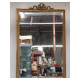Vintage French giltwood frame wall beveled mirror