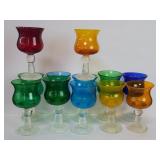 Twelve hand blown goblets
