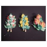 Group of Capodimonte style ceramic fruits and