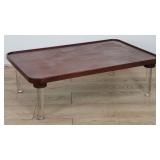 Mid-century Moden oak coffee table with glass legs