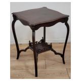 Antique mahogany side table, as is