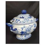 India Flowers semi China soup tureen, floral